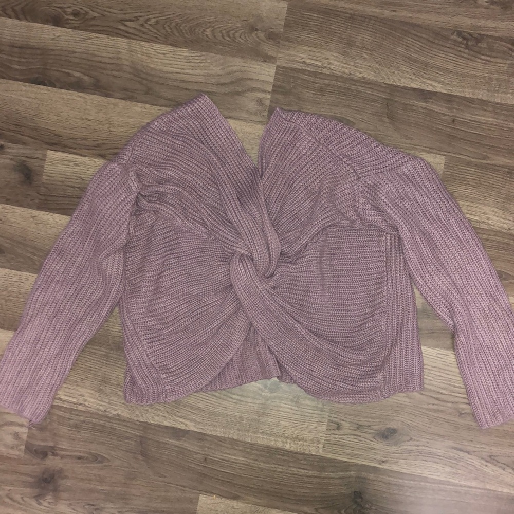 Violet knitted low cut sweater. M. SHEIN. Never worn.